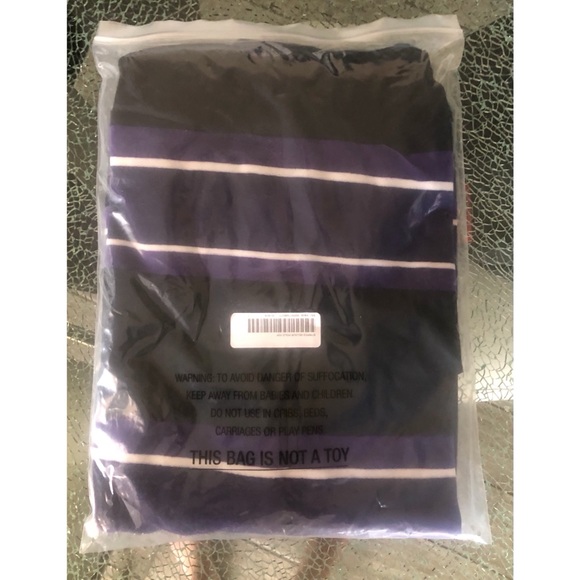 SUPREME STRIPE VELOUR POLO / SIZE LARGE - Picture 5 of 7
